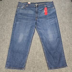 Levi's 550 Jeans Mens 50x29 Blue Relaxed Fit Tapered Big Tall Stretch NWT